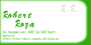 robert roza business card